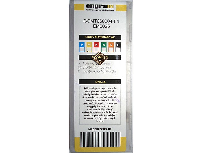 Пластина CCMT060204-F1 EM2025