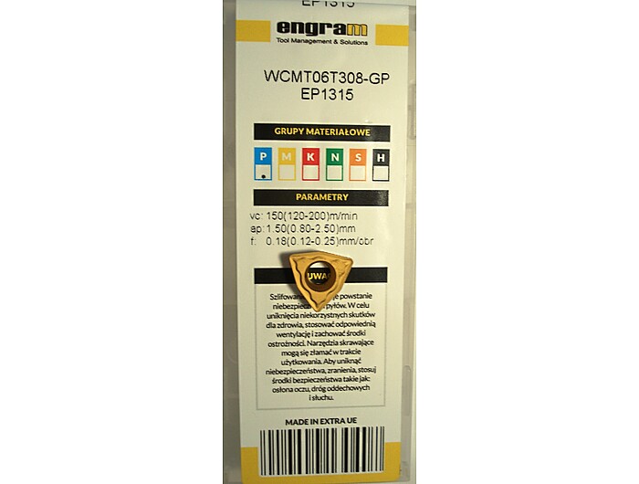 Пластина WCMT06T308-GP EP1315
