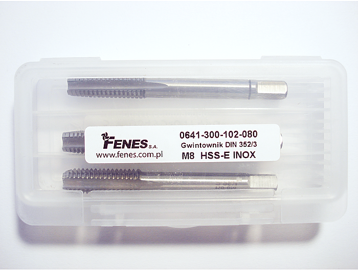 Мітчик ручний компл. DIN 352/3 M8 INOX HSS-E