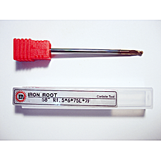 Фреза радіусна R1.5*3D*75L*2F