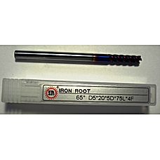 Фреза кінцева D5*20*5D*75L*4F TiALN 65HRC
