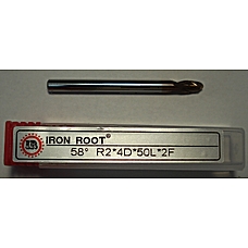 Фреза радиусная R2*4D*50L*2F