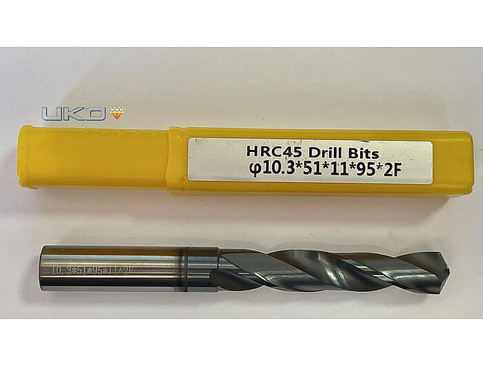 Сверло т/с 10.3*51*95*11*2F HRC45 3xD TD3D45103