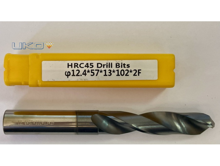 Сверло т/с 12.4x57x102x13x2F HRC45 3xD TD3D45124
