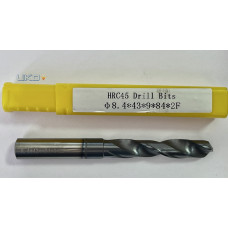 Сверло т/с 8.4x43x84x9x2F HRC45 3xD TD3D45084