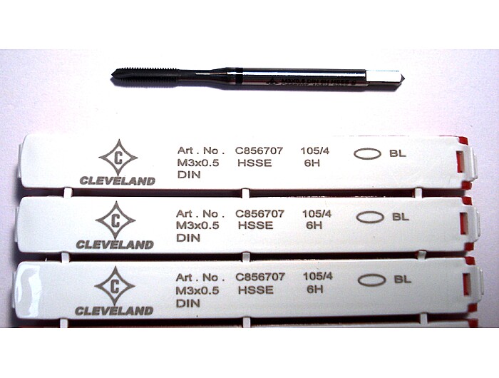 Метчик прямой SPT M3*0.5 C856707 DIN371 Одно кольцо черное