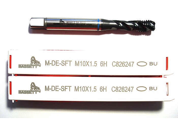 Мітчик спіральний SFT M10*1.5 C826247 DIN371 Одне кільце голубе