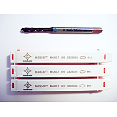 Метчик спиральный SFT M4*0.7 C826034 DIN371 Одно кольцо голубое