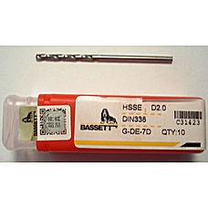 Сверло 2.0 C31423 HSSE DIN338