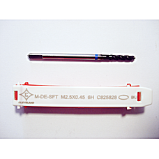 Метчик спиральный SFT M2.5*0.45 C825828 DIN371 Одно кольцо голубое
