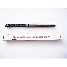 Метчик спиральный SFT M6*1 C843242 DIN371 Двойное черное кольцо