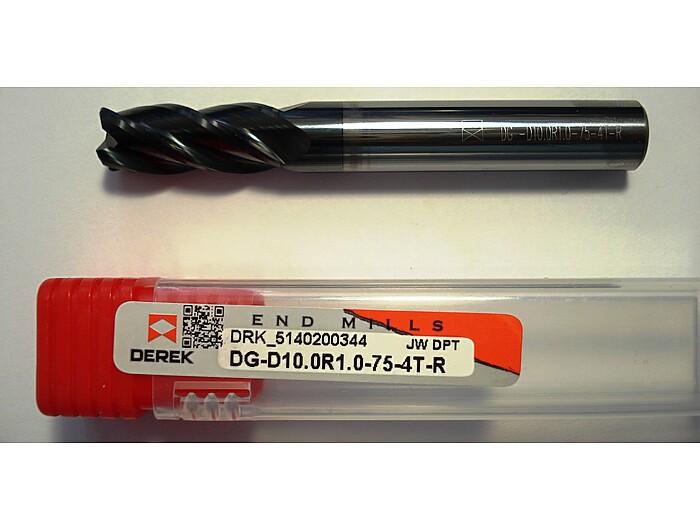 Фреза конечная с угловым радиусом закругления DG-D10.0R1.0-75-4T-R