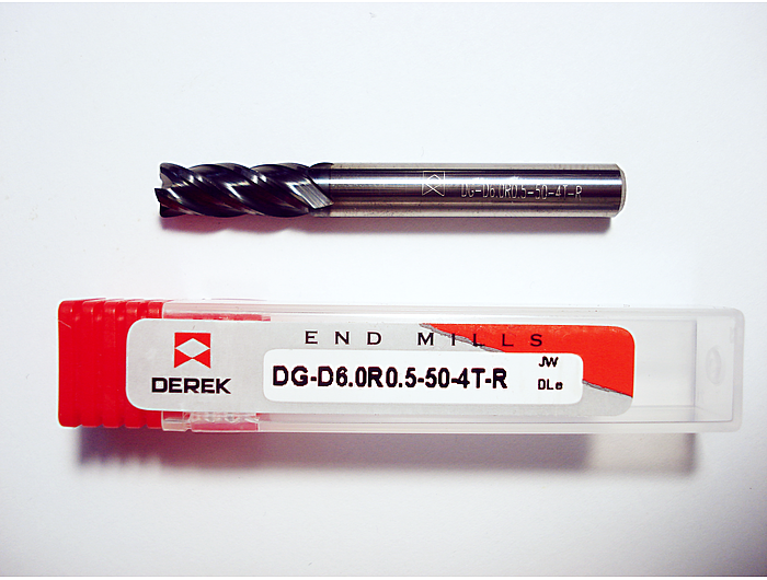 Фреза конечная с угловым радиусом закругления DG-D6.0R0.5-50-4T-R