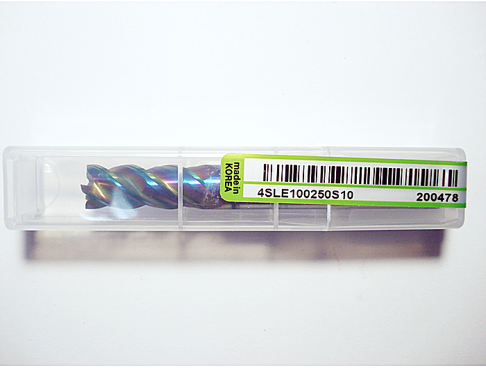 Фреза по нержавейке 4SLE100250S10 10*25*80L*S10*4F (sus, inconel, 42°) + ТИТАН