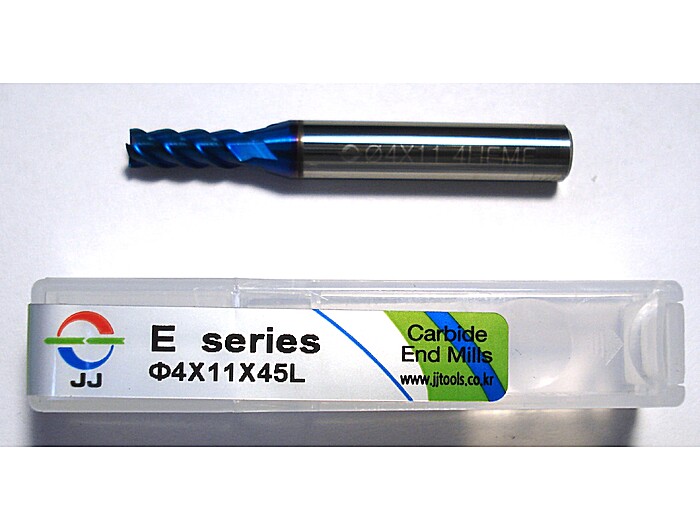 Фреза концевая 4HEME040110S06 4*11*45L*S6*4F*BLUE 45° 52HRC