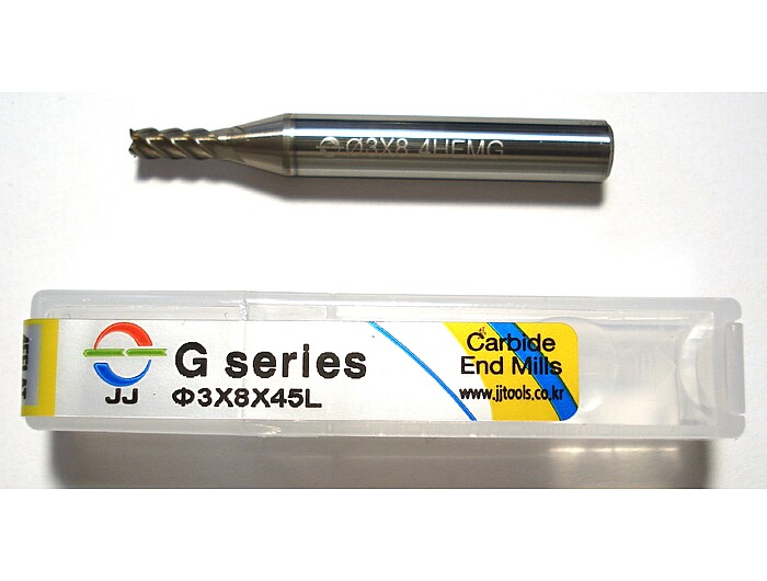 Фреза концевая 4HEMG030080S06 3*8*45L*S6*4F*J-CRO 45° 52HRC