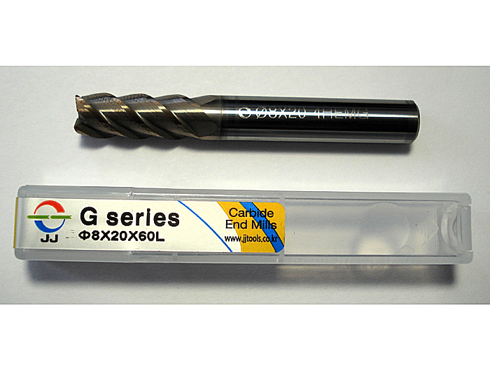 Фреза кінцева 4HEMG080200S08 8*20*60L*S8*4F*J-CRO 45° 52HRC