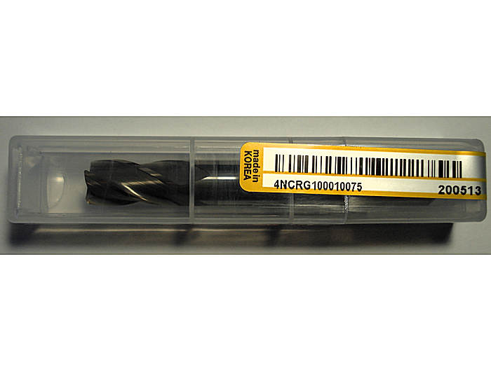 Фреза конечная с угловым радиусом закругления 4NCRG100010075 10*R1*19*75L*S10*4F*J-CRO