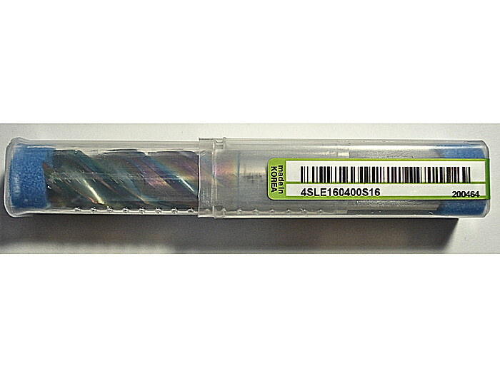 Фреза по нержавейке 4SLE160400S16 16*40*100L*S16*4F (sus, inconel, 42°) + ТИТАН