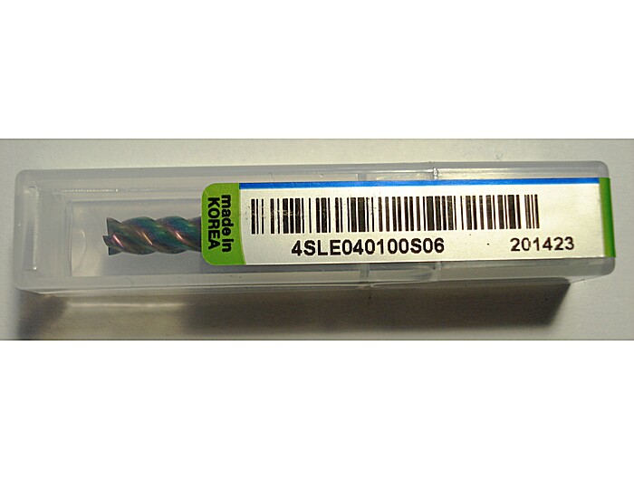 Фреза по нержавійці 4SLE040100S06 4*10*50L*S6*4F (sus, inconel, 42°) + ТИТАН