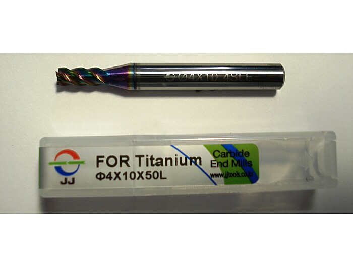 Фреза по нержавійці 4SLE040100S06 4*10*50L*S6*4F (sus, inconel, 42°) + ТИТАН