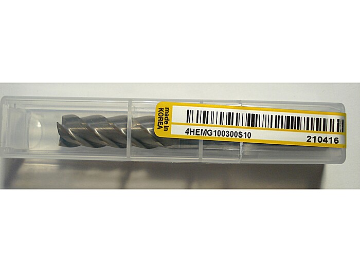 Фреза концевая 4HEMG100300S10 10*30*80L*S10*4F*J-CRO 45° 52HRC