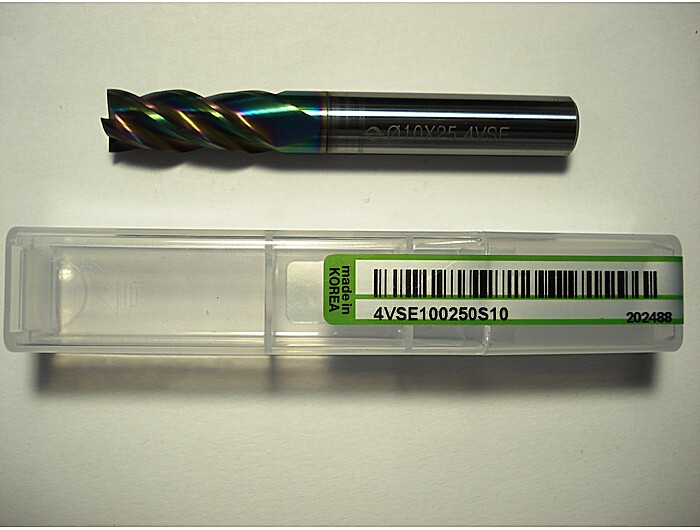 Фреза концевая 4VSE100250S10 10*25*75*S10*4F 35°/38° 42HRC