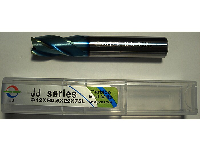 Фреза кінцева з кутовим радіусом закруглення 4JJC120005075 (12xR0.5x22x75LxS12x4F)