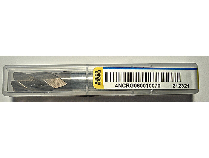 Фреза конечная с угловым радиусом закругления 4NCRG080010070 8*R1*16*70L*S8*4F*J-CRO