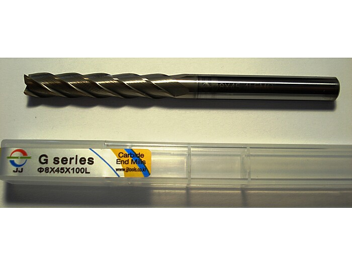 Фреза конечная длинная 4LEMG080450S08 8*45*100L*S8*4F*J-CRO