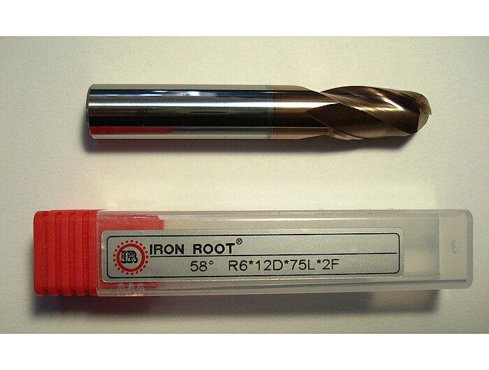 Фреза радиусная R6*12D*75L*2F